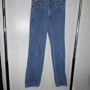 Wrangler cotton denim straight leg blue jeans 28x32 936PWD Slim Fit Cowboy Cut